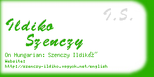 ildiko szenczy business card